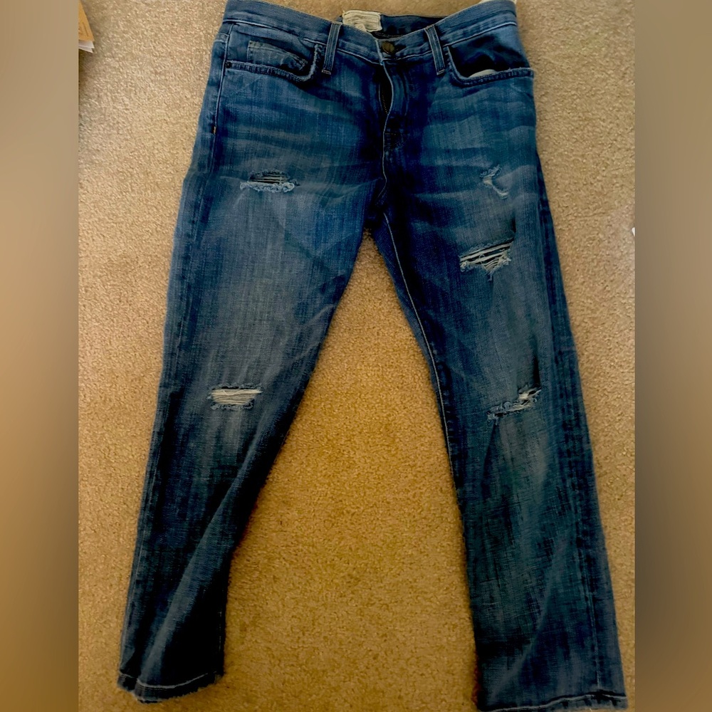Current/Elliott Blue Skinny Vintage Wash Jeans